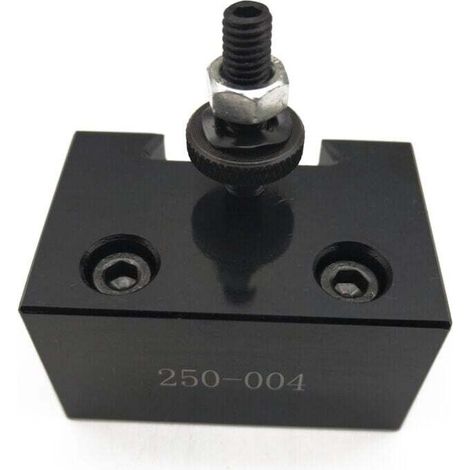 Porte-Outil - Changement Rapide Type GIB À Coin - Pour Tour Mécanique - Acier Noir - 145 x 80 x 55 mm - 367 g - 1 Pièce (1/4)