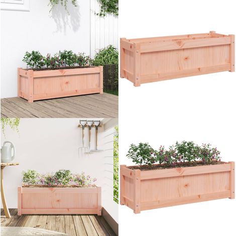 Pflanzkübel 90x31x31 cm Massivholz Douglasie - Holzpflanze - Blumentopf - Gartendeko - Holzgarten - Outdoorpflanzenbehälter - Home & Living (1/5)