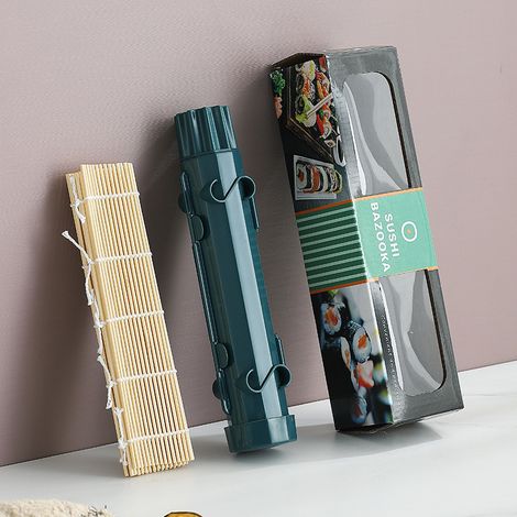 Kit de sushis Bazooka à faire soi-même - Rouleau à sushis Bazooka et tapis en bambou pour débutants (bleu marine) (1/5)