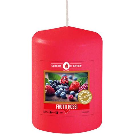 CERERIA DI GIORGIO Candela profumata Frutti Rossi 7 cm Rosso 52h (1/2)