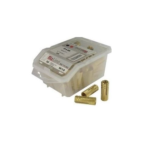 cheville laiton - m10 x 33 mm - boite de 50 - bizline 720102 (1/2)