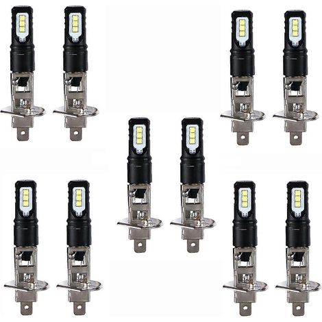 8x H1 6000k Super blanc 6000lm Drl Kit d'ampoule de phare Led feux de route (1/5)