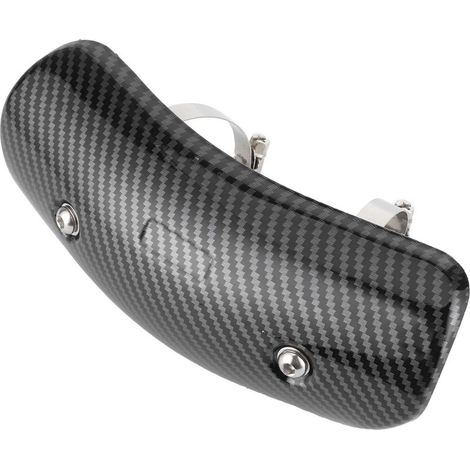 Protection thermique universelle en fibre de carbone pour tuyau d'échappement de moto - Cache et bouclier de chaleur (1/5)