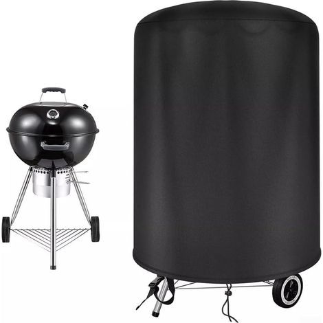 Wetterfeste und wasserdichte runde Grillabdeckung für Holzkohlegrills, 57 cm (1/5)