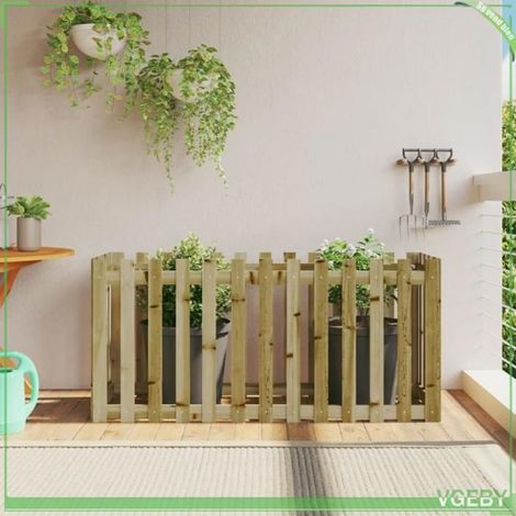 Lit surélevé de jardin - FAFEICY - 832501 - Bois de pin imprégné - 150 x 50 x 70 cm - Traitement autoclave (1/5)