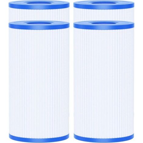 Lot de 4 Filtre de Piscine Type A ou C Compatible avec 29000E/59900E, Easy Set Cartouches Filtrantes de Piscine, 203mm x 106mm Filtres de Piscine Hors Sol (1/5)