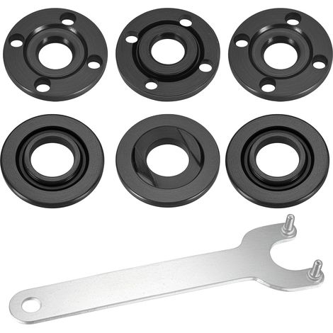 7 Pcs Angle Grinder Wrench Angle Grinder Flange Locking Angle Wrench Including 6 Metal Flange Nuts Accessories for Angle Grinders (1/5)