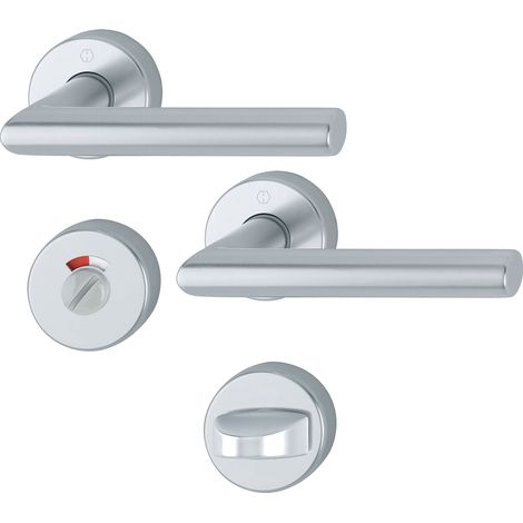 HOPPE® Drückergarnitur mit Rosetten Amsterdam 1400/42H/42HKVS, Aluminium, 10723376 (1/2)