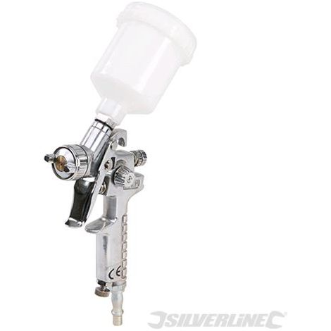 Pistola a spruzzo con alimentazione pneumatica 100ml Silverline ugello 1mm