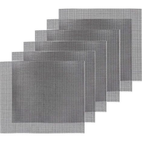 Lot de 6 Tapis de Cuisson Grille Barbecue Découpable Anti-adhésif 33 x 40 cm (1/4)