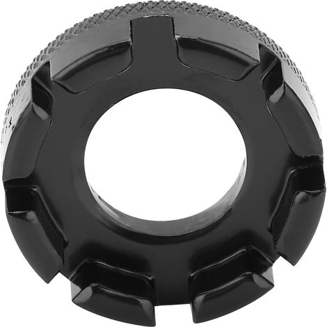 Clé à rayons 8 voies pour vélo, clé pour écrous de rayons, outil de réparation de jantes, noir (1/5)