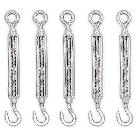 M8 tendeur crochet et il en acier inoxydable 304 - Lot de 5 (1/4)