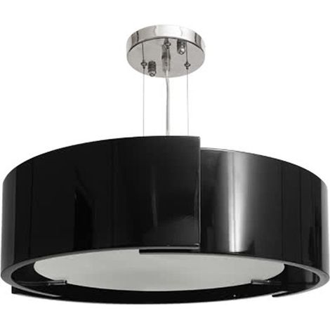 Lámpara Colgante Moderna Redonda Negra 6 Luces. 6xe27. Diámetro 73cm. (1/2)