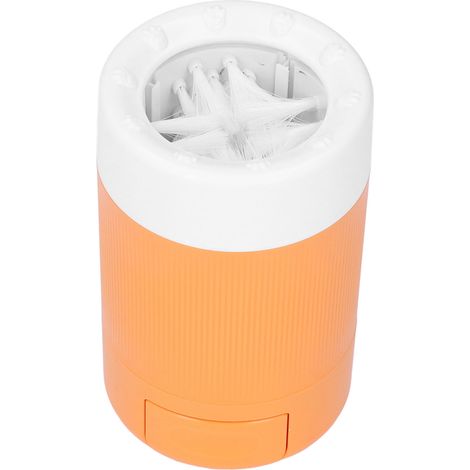 Nettoyeur de pattes pour chien et chat, lavage facile des pattes, portable et semi-automatique, couleur orange. (1/5)