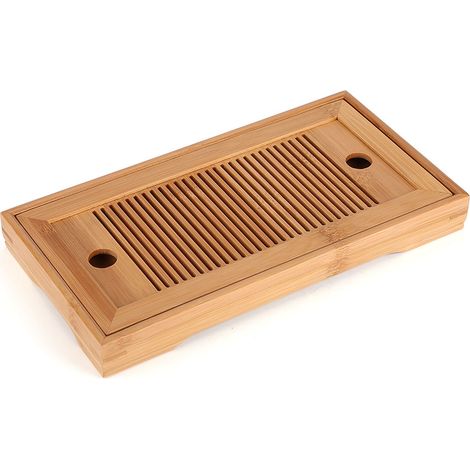 Plateau à thé en bambou, mini-table de service pour thé Gongfu chinois, idéal pour salon de thé, maison ou bureau. (1/5)