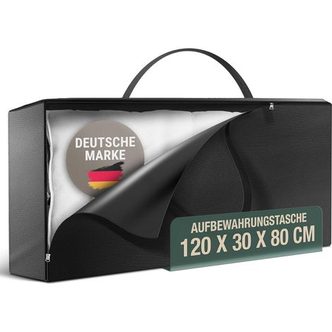 Housse de rangement pour coussins de palette - 120 x 30 x 80 cm - Sac de rangement XXL - Polyester Oxford 600D - Noir - Imperméable - Pour coussins de jardin - Grandes palettes européennes (1/5)