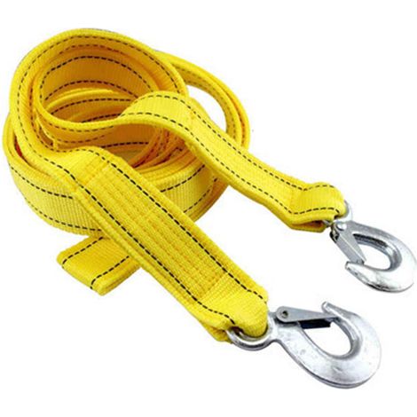 Ortviai Sangle de Remorquage 5 T 4 m en Nylon Haute Résistance avec Crochets – Réfléchissante pour Voitures, Camions et Véhicules Tout-Terrain (1/5)