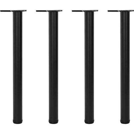 Patas de mesa ajustables en 4 alturas negro 710 mm