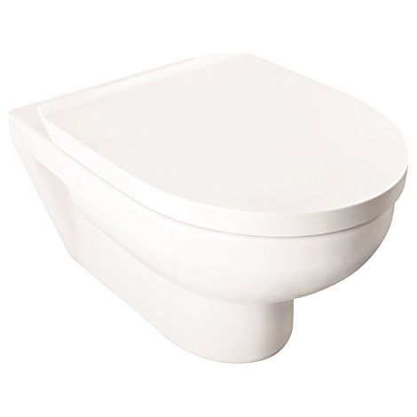 Duravit No.1 WC-Set wandh. Wand-WC, WC-Sitz, Weiß Hochglanz, Spülrand rimless, Abgang waagerecht, Spülmenge 4,5l (1/10)