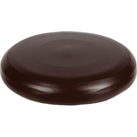 Housse De Tabouret Ronde En Cuir Pu Elastique, Cafe
