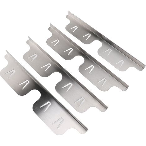 2 Paires Cache-Joint Plaque Cuisson Acier Inoxydable Calfeutrant Extensible 35-70cm Argenté Bordure Comptoir Cuisine (1/5)