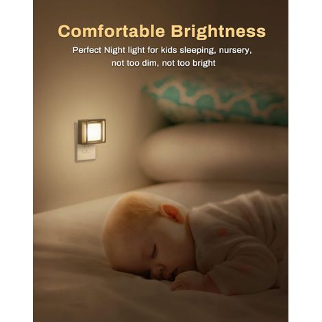 Veilleuse LED, veilleuse à brancher [lot de 2], source lumineuse réglable, convient aux chambres, salles de bains et autres endroits.