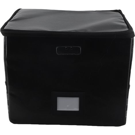 Boîte Rangement Vinyles Grande Capacité Pliable Étanche Ignifuge – Avec Serrure pour Disques 12 Pouces L (1/4)