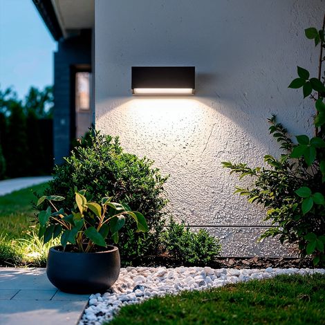 Baliza Exterior LED 3W Superficie Pared Rectangular Tunez 4000K S Antracita Blanco Neutro (1/4)