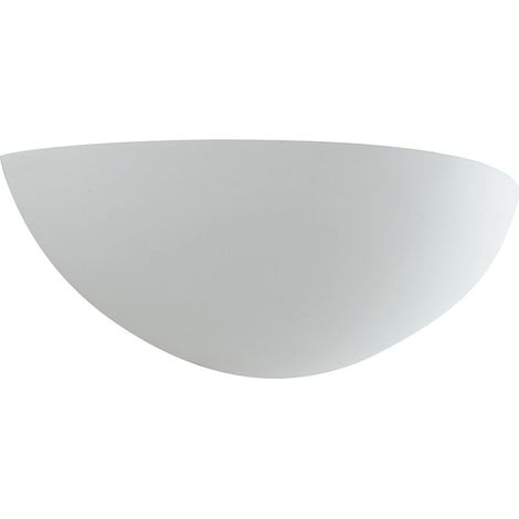 Applique MORITZ in gesso bianco verniciabile 31 cm.