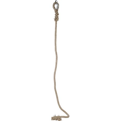 Corde lisse 2,20 m. en chanvre naturel pour portique de balançoire de 2,5 m. fabriquée en France (1/5)