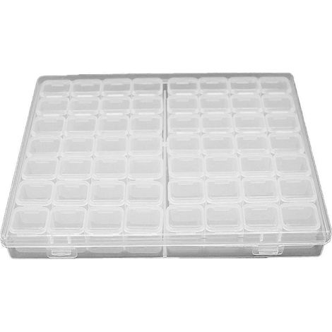 Boîte de rangement transparente pour bijoux, compatible avec un organisateur de manucure à compartiments multiples (1/5)