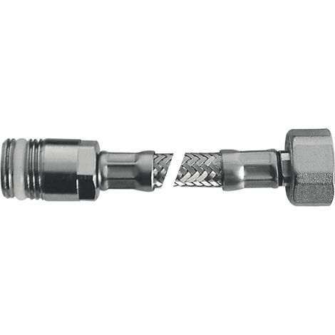 SCELTO DA DESIVERO Flessibile Flex inox c/rosone mp 1/2"xf3/8"l.150 codice prod: DSV04717 (1/2)