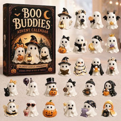 Boo Buddies 24 Geister Adventskalender 2026 2D Überraschungsbox