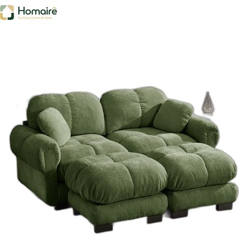 Sofa mit Modulen aus Chenille mit Armlehnen grün en Polyester 190 x 149 x 90 cm HOMAIRE (1/5)
