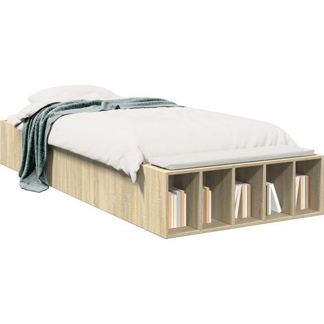Maison Exclusive - Telaio del letto con storage Rovere Sonoma 80 x 200 cm (1/5)