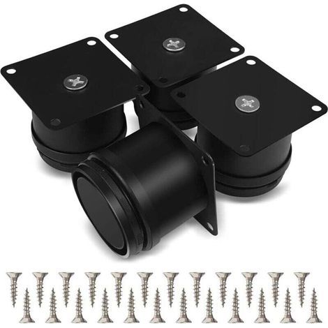 Set di 4 gambe per mobili, gambe per tavolo regolabili in acciaio inossidabile da 50 mm, gambe per mobili da bagno, gambe per mobili da ufficio, gambe per mobili da cucina, altezza regolabile (1/4)