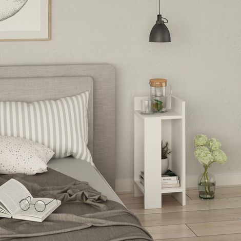 Decortie Elos Modern Nachttisch Rechts Modul Weiß 25cm Schmal (1/3)