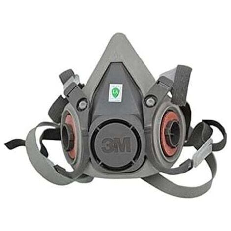 3M XA007702658 6200M Wiederverwendbare Halbmaske, Größe M, Grau, mit 5935PRO2 Partikelfilter - Feinstaubfilter mit Schutzstufe P3 FLITI