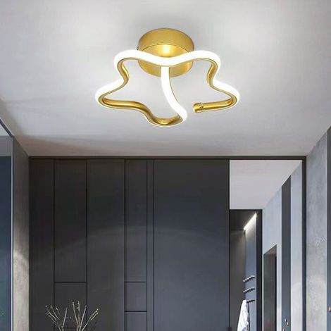 Plafonnier LED, plafonnier moderne, applique murale, lumières décoratives, lumière blanche 6000K (doré) (1/5)