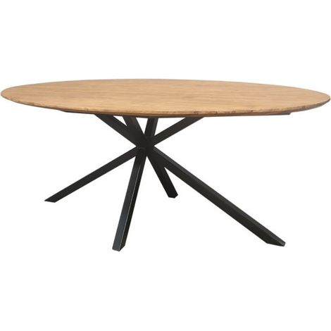 Table ovale teck massif recyclé 200cm BAHIA Casita BAHTAOV 208 (1/2)