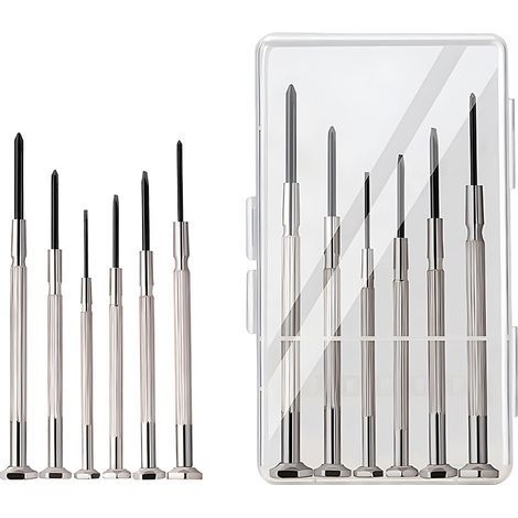 Jeu de tournevis �� fente et cruciforme PH de pr��cision de 6 pi��ces