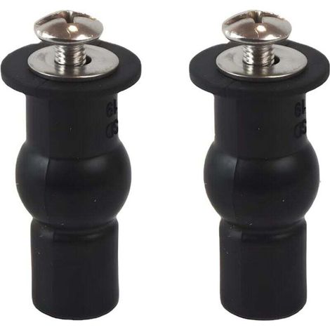Fixations pour siège de WC - 1 Paire de boulons à Expansion en Caoutchouc, vis en Acier Inoxydable 304 et charnières Extensibles en Caoutchouc pour Une Fixation Solide (1/4)