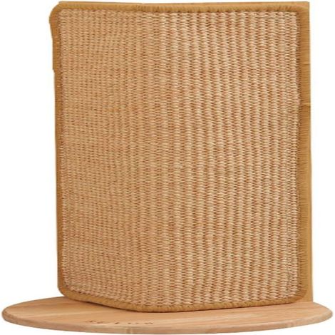 Rascador de esquina de sisal natural, 52 cm, no requiere taladrar, almohadilla y borde reemplazables (amarillo).