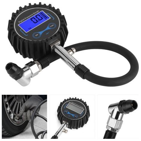 Manometro digitale LCD per pneumatici da 200 PSI per auto e moto - 4 unità (1/5)