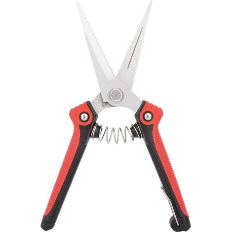 1 paire Ciseaux de cueillette lames en acier à haute teneur en carbone poignées ergonomiques PP sécurité clip verrouillage pour arbres, rosiers et arbustes (1/4)