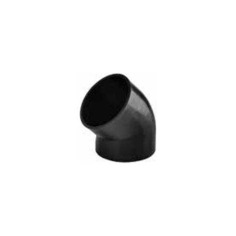 Curva 45° in polietilene nera diam. 125 mm - wavin