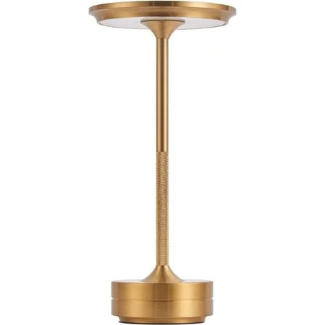 Lampada da tavolo Ulisem senza fili, ricaricabile, con batteria da 2600 mAh, 3 modalità colore, dimmerazione continua con touch, moderna lampada da scrivania/letto/camera dei bambini (oro) (1/4)