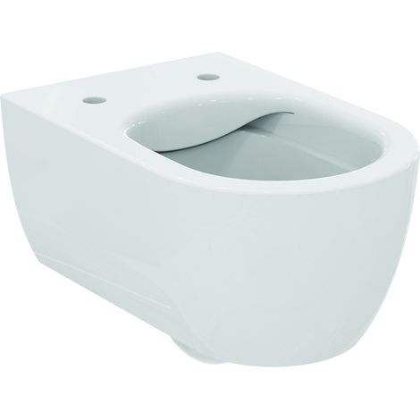IS Abattant WC à profondeur d'encastrement, courbe de fusion, sans rebord, 355x540x340mm, blanc avec Ideal Plus