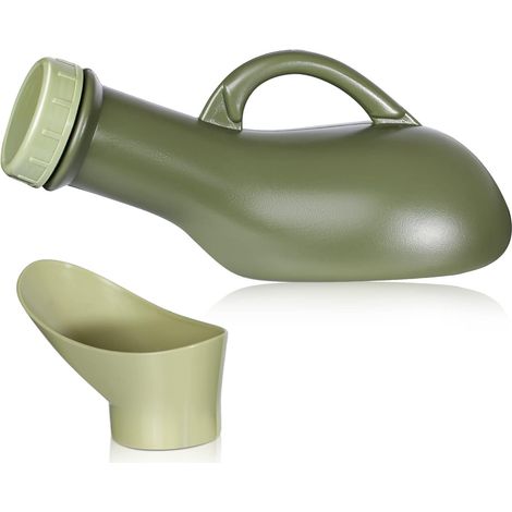 1 l Urinoir unisexe pour incontinence - Bouteille d'urine portable - Grand récipient pour le camping, la voiture, les voyages, les embouteillages