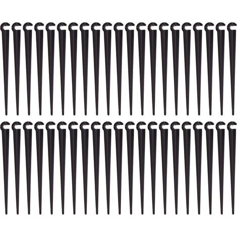 Promotion, Piquets de Support de Tuyau d'irrigation Support Piquet de Tube Irrigation Goutte à Goutte Plastique Outil de Jardinage,Paquet de 100, (1/5)